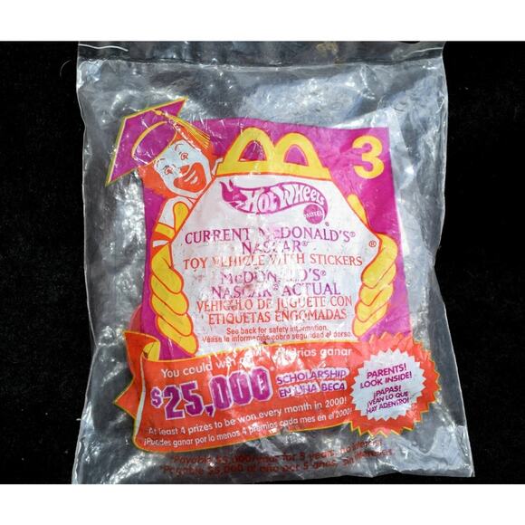 Bill Elliott NASCAR Die Cast Racer 1999 McDonald's Happy Meal Mattel Hot Wheels - Picture 2 of 3